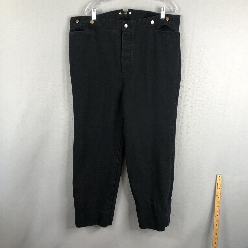 Vintage Scully Pants Mens 40x28 Black Rangewear Suspender Buttons Reenactment